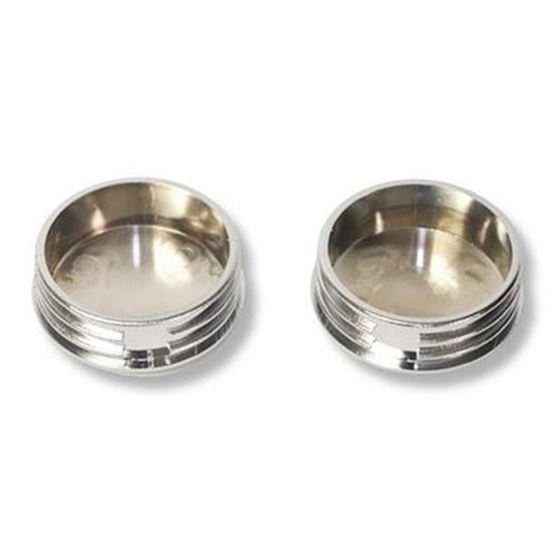 Tubular Bumper - End Caps - 3" Tube - Pair - Chrome (TA25-C) 1