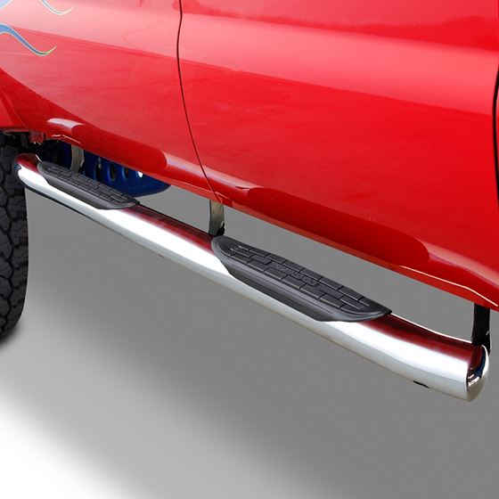 Go Rhino 415 Series SideSteps (Cab Length) Stainless Steel with Welded End Caps (Diesel)