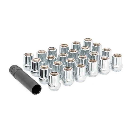 M14 x 2.0 Lug Nut Set of 32 Chrome Open End (142032CHOE) 1