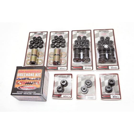 Total Bushing Kit Black; 76-79 Jeep CJ5/CJ7