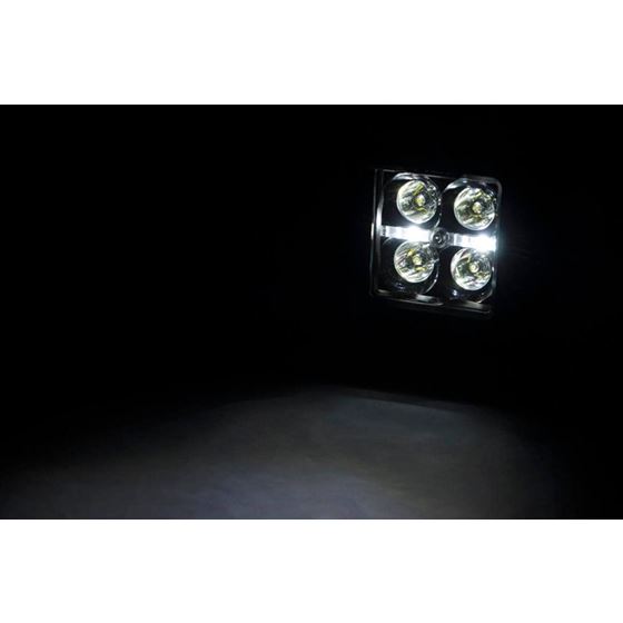 2 Inch Black Series LED Light Pods Spot Square Cool White DRL (70903BLKDRL) 3