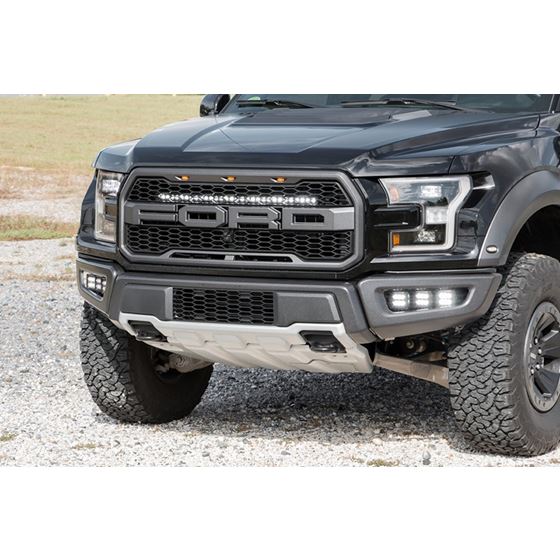 LED Light Kit Grille Mount 30" Black Single Row Ford Raptor 4WD (17-20) (70702) 1