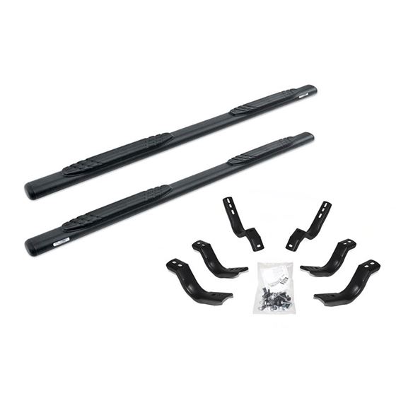 Go Rhino 4&quot; OE Xtreme SideSteps Kit - Textured Black + 4 Brackets Per Side (Gas Only)