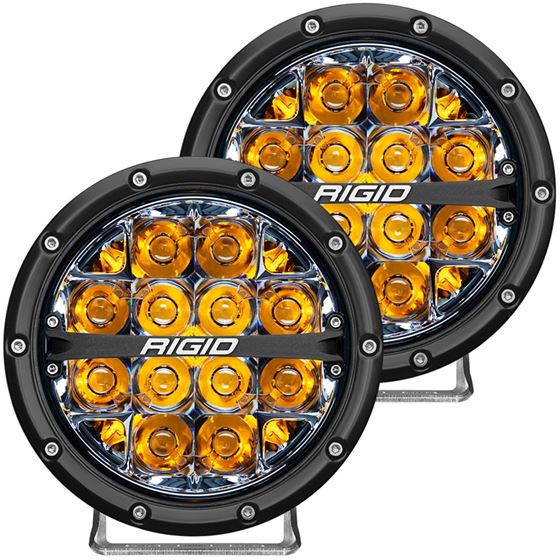 360-Series 6 Inch Led Off-Road Spot Beam Amber Backlight Pair 1