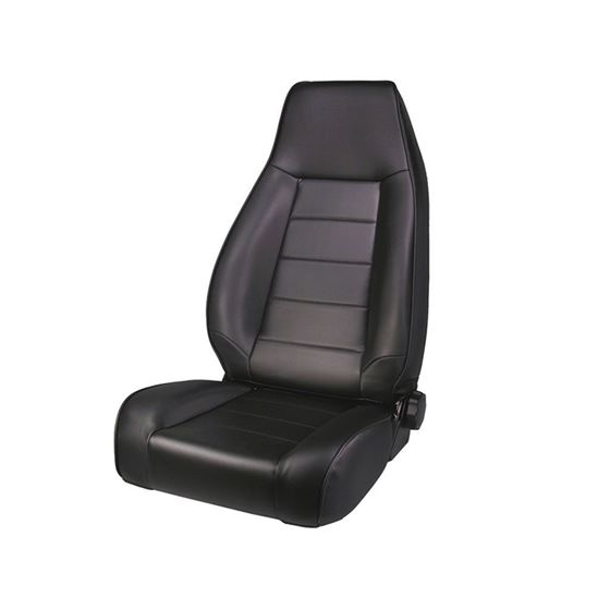High-Back Front Seat Reclinable Black Denim 76-02 CJ/Wrangler YJ/TJ 1
