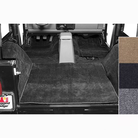 Deluxe Carpet Kit Black; 76-95 Jeep CJ/Wrangler YJ