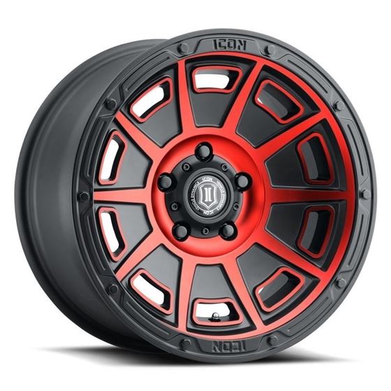 17&amp;quot; SATIN BLACK RED VICTORY WHEELS 1