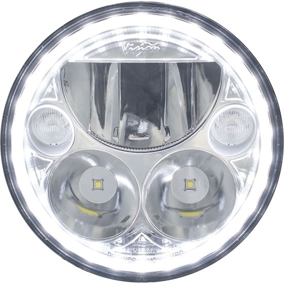 Single 5.75" Round Vx LED Headlight W/ Low-High-Halo (9895604) 3