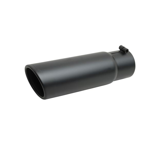 Black Ceramic Rolled Edge Angle Exhaust Tip 500646-B