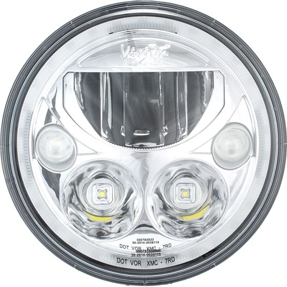 Single 7" Round Vx LED Headlight W/ Low-High-Halo (9891217) 1 2