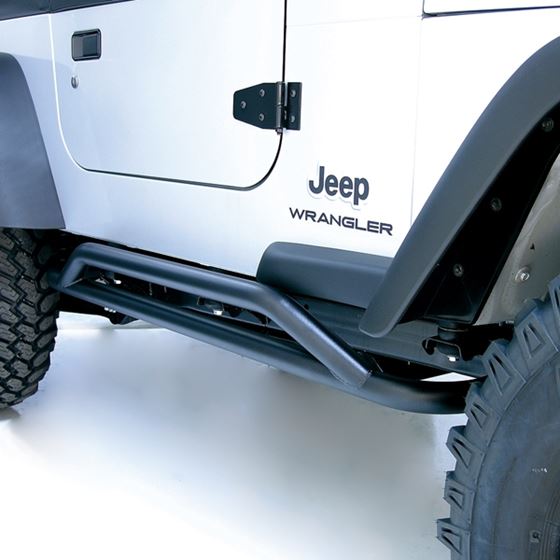 RRC Rocker Guards Black; 87-06 Jeep Wrangler YJ/TJ