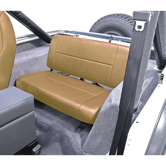 Fixed Rear Seat Tan; 55-95 Jeep CJ/Wrangler YJ