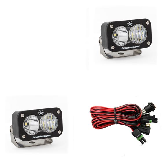 LED Work Light Clear Lens Driving Combo Pattern Pair S2 Sport 1