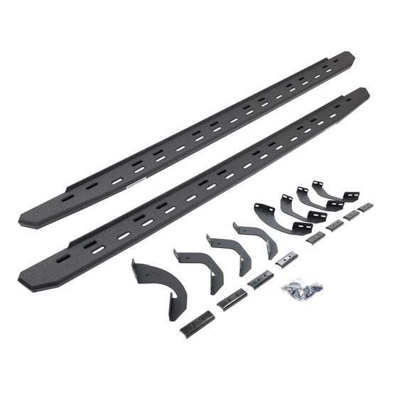 RB30 Slim Line Running Boards with Brackets Kit - Crew Max Only (69643687ST) 1
