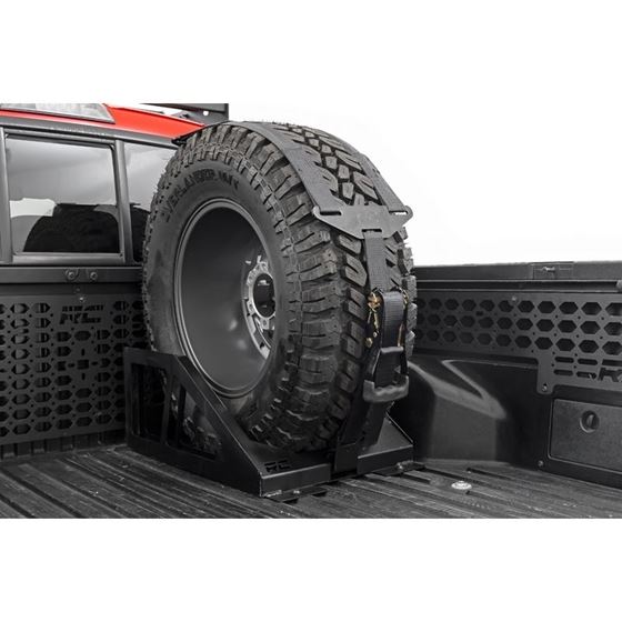 Bed Mount Spare Tire Carrier Universal Multiple Makes and Models (Chevy/Dodge/Ford/GMC/Ram) (99073)