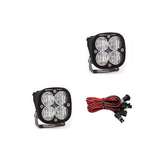 LED Light Pods Clear Lens Wide Cornering Pair Squadron Sport 1