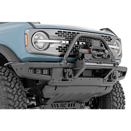 High Winch Mount All Models 9500S 20 Inch Black Single Row LED Ford Bronco (21-24) (51096) 3