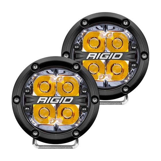 360-Series 4 Inch Led Off-Road Spot Beam Amber Backlight Pair 1