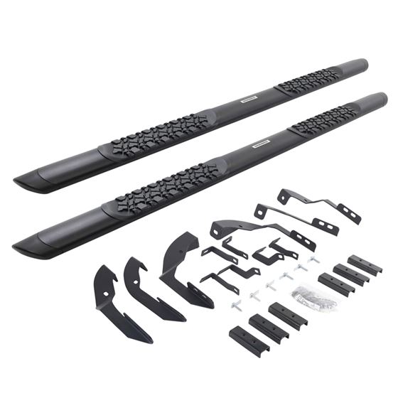 V-Series V3 Aluminum Side Steps and Mounting Brackets Kit - Textured Black (V3404280T) 1