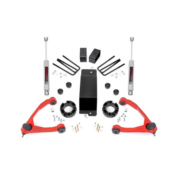 3.5 Inch Lift Kit - Alum/Cast Steel - Chevy/GMC 1500 (07-16) (19431ARED)