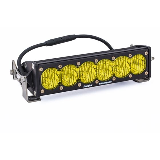 10 Inch LED Light Bar Amber Lens Wide Driving OnX6 1