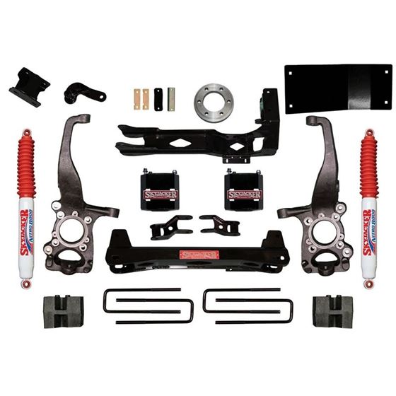 Suspension Lift Kit wShock 6 Inch Lift 1519 Ford F150 Incl Steering Knuckles Crossmembers Diff Skid