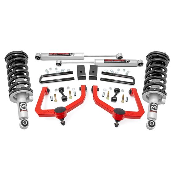 3 Inch Lift Kit N3 Struts and Shocks Nissan Titan 2WD/4WD (2004-2024) (83432RED) 1