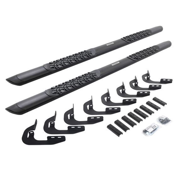 V-Series V3 Aluminum Side Steps and Mounting Brackets Kit - Textured Black (V3404787T) 1