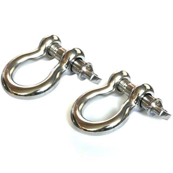 D-Ring Shackles 7/8 Inch Stainless Steel Pair