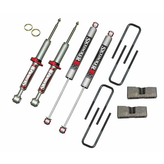 Suspension Lift Kit wShock 3 Inch Lift Incl 2 Mono Shocks Red Boot 0408 Ford F150 04 Ford F150 Herit