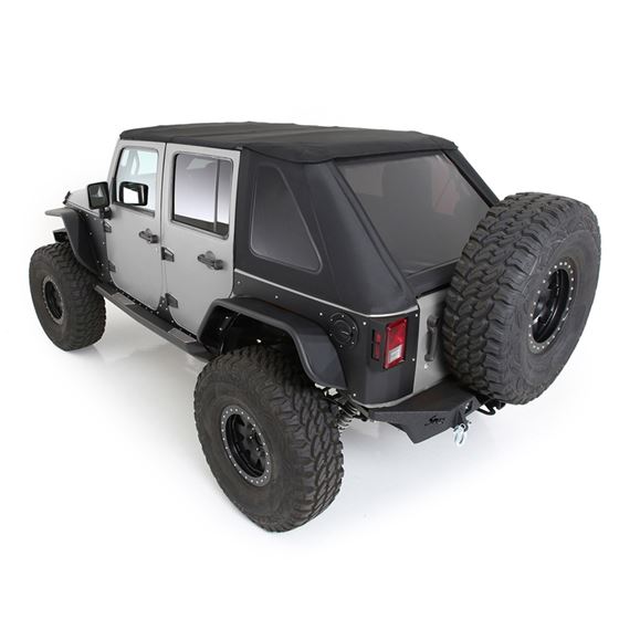 Bowless Combo Top Kit W/Tinted Windows- Black Diamond 07-18 Wrangler(JK) 4 Door (9083135K) 1