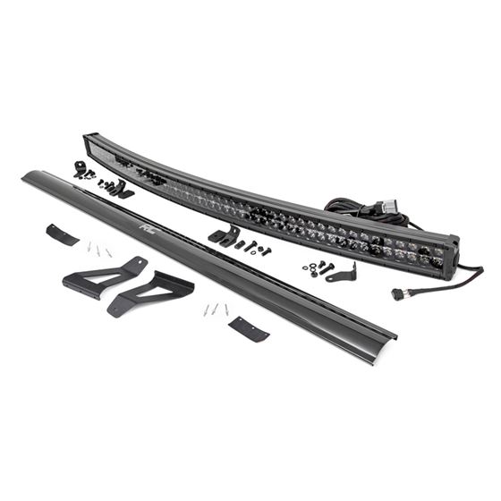 LED Light Kit Windshield Mount 50" BLK Dual Row White DRL Jeep Cherokee XJ (84-01) (70074) 1