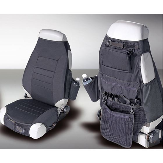 Fabric Seat Protectors Black; 76-06 Jeep CJ/Wrangler YJ/TJ