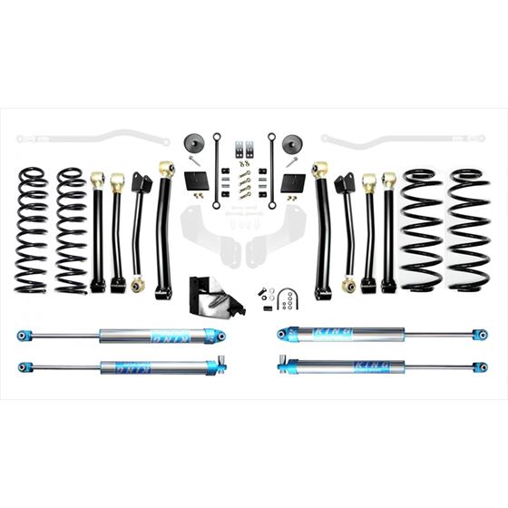 Jeep Wrangler JL 4.5 Inch Heavy Duty Enforcer Lift Stage 4 with EVO SPEC King 2.0 Inch Shocks 1