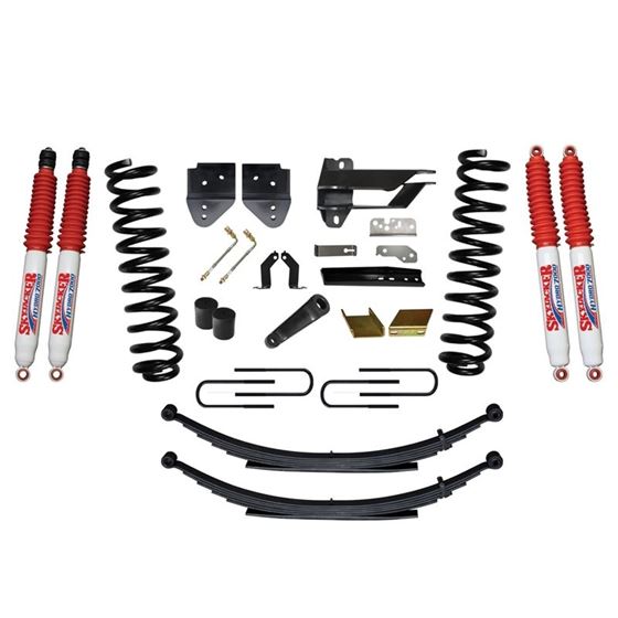Suspension Lift Kit wShock 6 Inch Lift Incl Front Coil Springs Rear Leaf Springs Hydro 7000 Shocks 1
