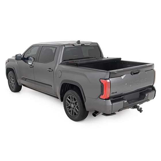 Hard Tri-Fold Flip Up Bed Cover 5'7" Toyota Tundra 2WD/4WD (2022-2024) (49514551) 3