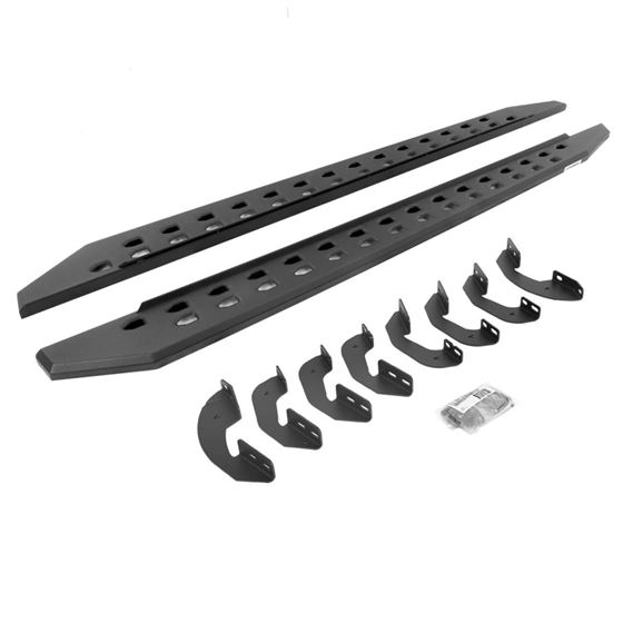 RB20 Slim Line Running Boards with Mounting Brackets Kit - Crew Max Only 1