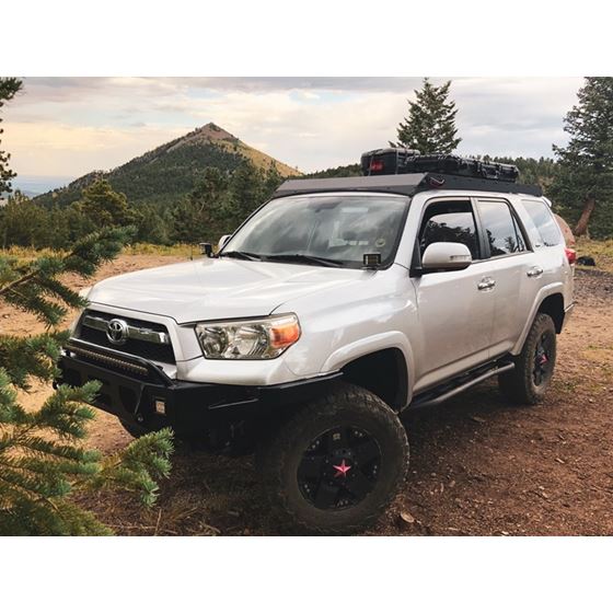 1021 4Runner Economy Roof Rack Rack and 42 in Single Row White LED Light Bar Small Style OEM Style L