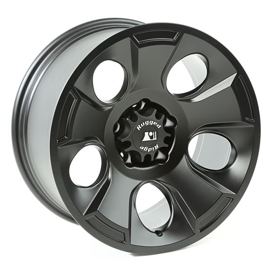 Drakon Wheel 18x9 Black Satin; 07-21 Jeep JK/JL/JT