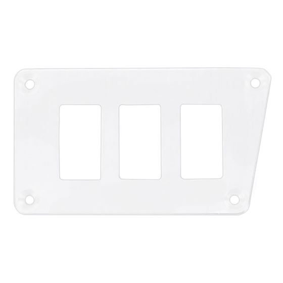 Left Side 3 Switch Dash Plate for Polaris RZR White PRP Seats