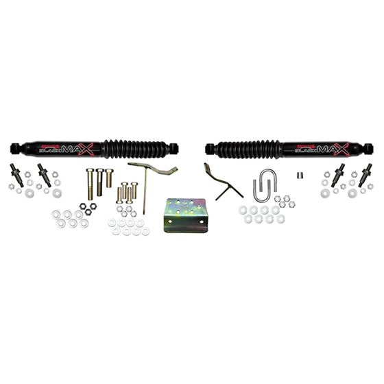 Steering Stabilizer Dual Kit Black Dual Kit 0308 Dodge Ram 25003500 Skyjacker 1