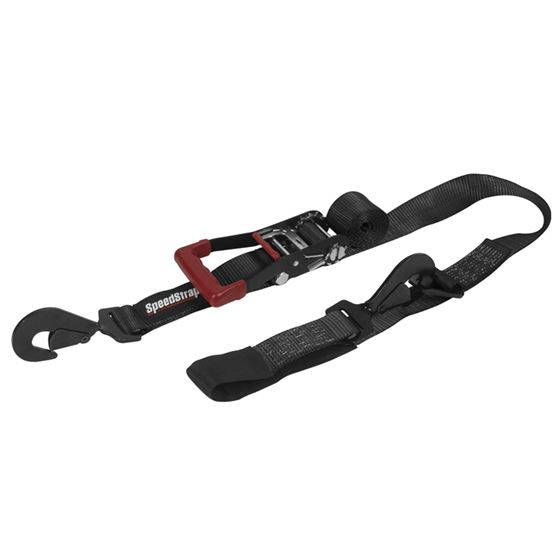 Ratchet 2 in. x 10 ft. Tie Down w/ Twisted Snap Hooks and Axle Strap
