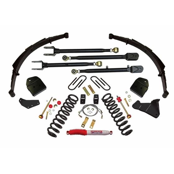 Lift Kit 4 Inch Lift 4Link Conversion 0507 Ford F250 Super Duty Includes Front Coil Springs Track Ba