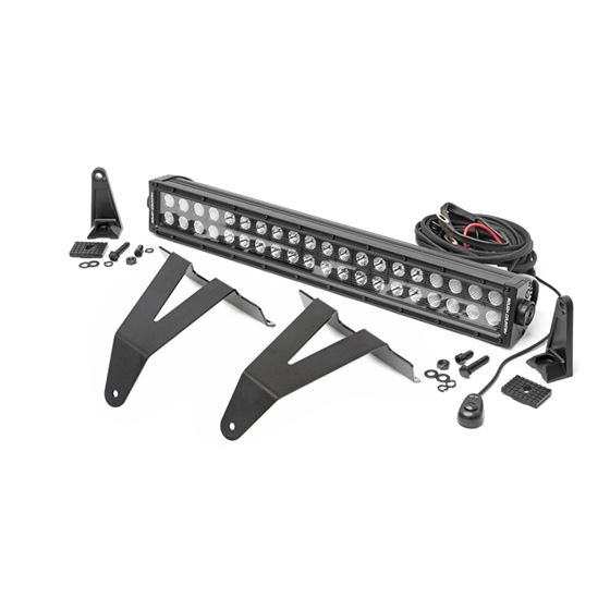 LED Light Kit Bumper Mount 20" Black Dual Row Ram 1500 2WD/4WD (19-24) (70779) 1