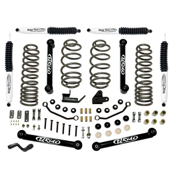 4 Inch Lift Kit 9706 Jeep Wrangler TJ EZRide Lift Kit w SX6000 Shocks Tuff Country 1