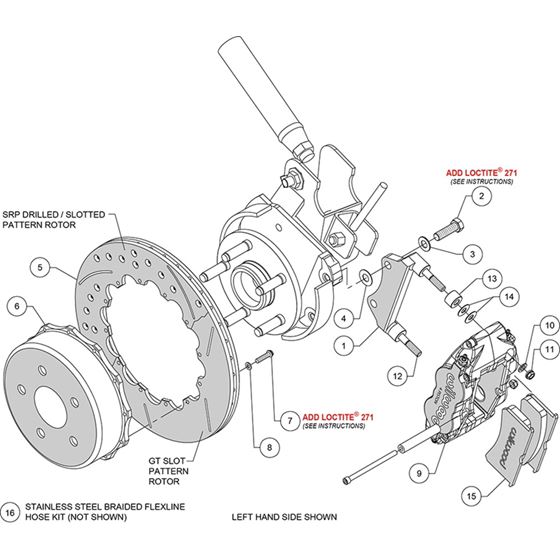 Forged Narrow Superlite 4R Big Brake Rear Brake Kit For OE Parking Brake 3