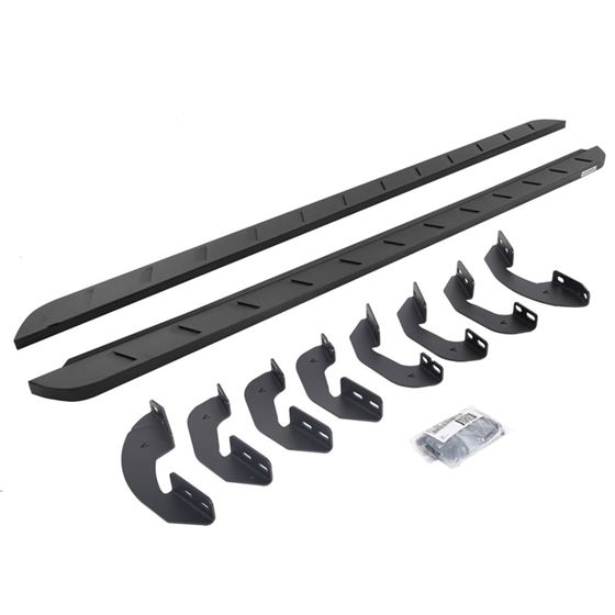 RB10 Slim Line Running Boards with Mounting Brackets Kit - Crew Max Only 1