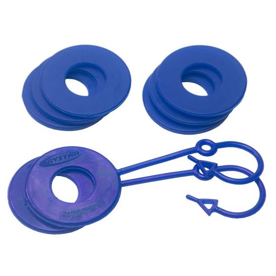 D Ring Isolator Washer Locker Kit 2 Locking Washers and 6 Non-Locking Washers Blue 1