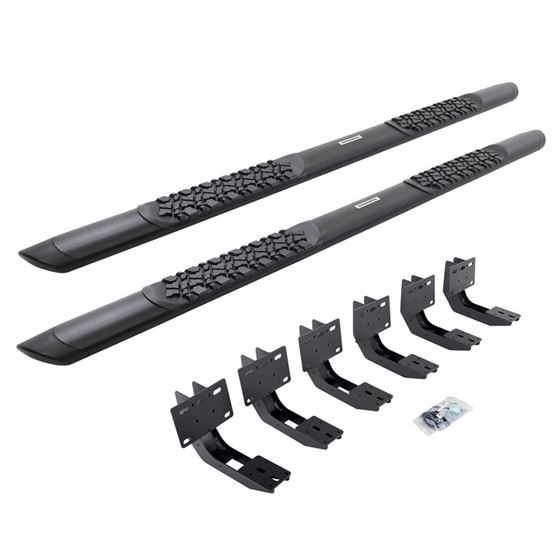V-Series V3 Aluminum Side Steps and Mounting Brackets Kit - Textured Black (V3439980T) 1