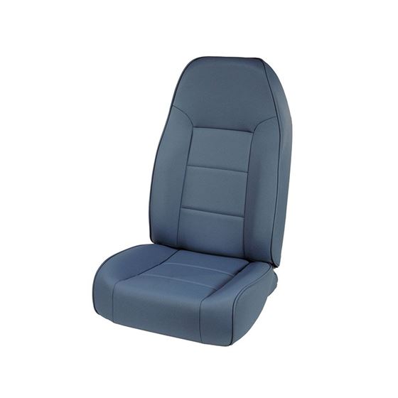 High-Back Front Seat No-Recline Blue 76-02 Jeep CJ/Wrangler YJ/TJ 1